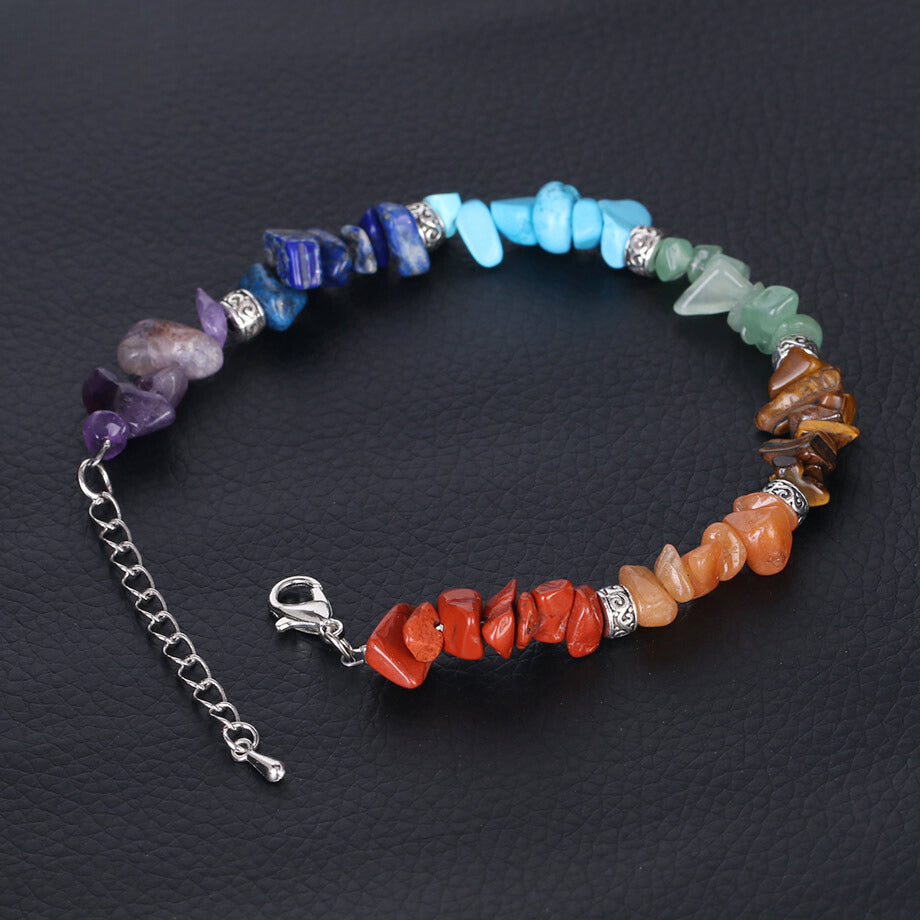 7 Crystal Chakra Healing Bracelet Natural Stone