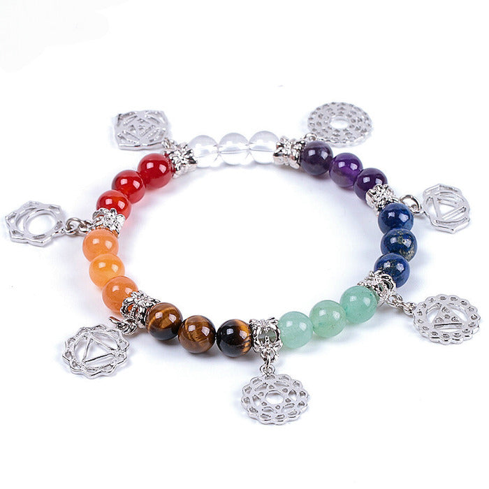 Chakra Bracelet, Real Stones 7 Chakra Raw Crystal Bracelets for Women,  Handmade Gifts for Her, Rainbow Chakra Jewelry - Etsy