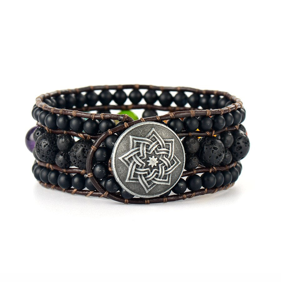 Black Chakra Bracelet back