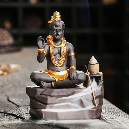 Backflow Incense Burner Shiva