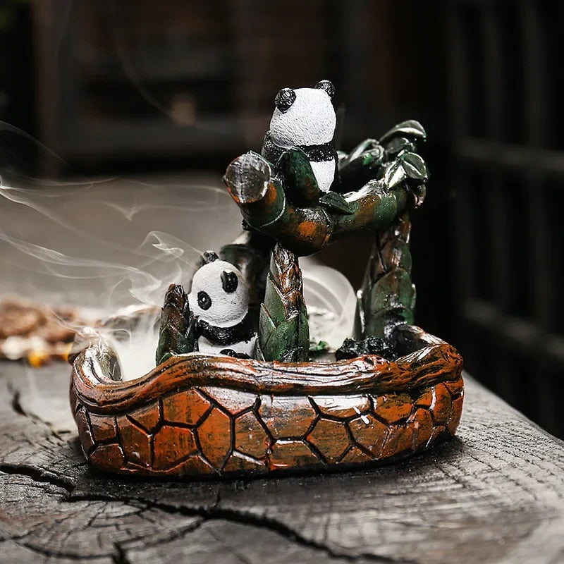 Panda Backflow Incense Burner