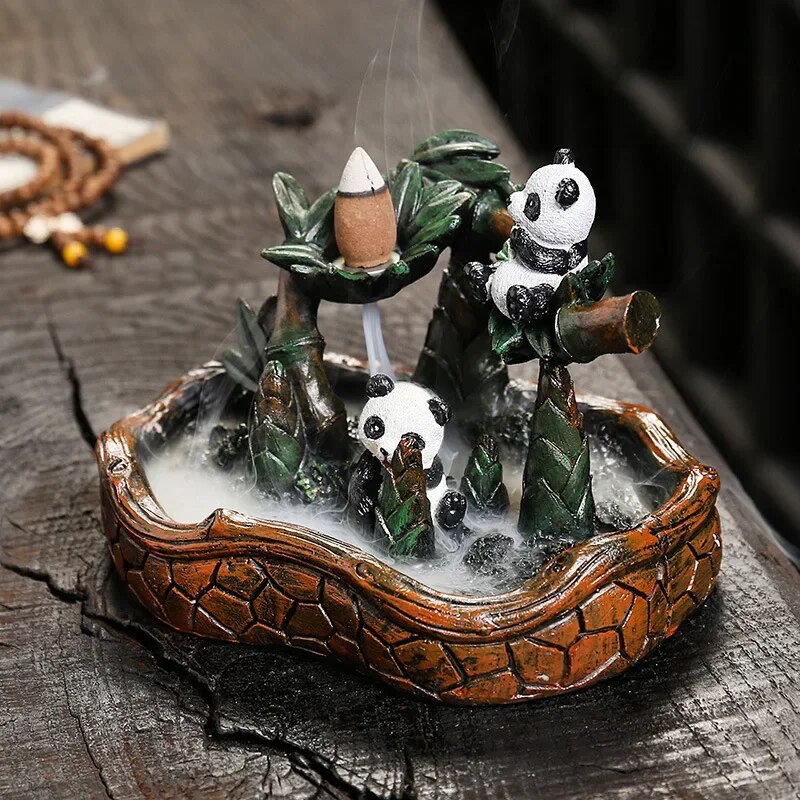 Panda Backflow Incense Burner