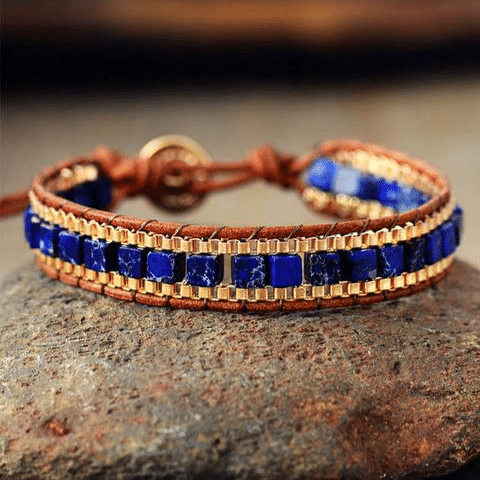 Golden Lapis Lazuli Bracelet