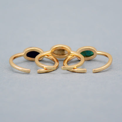 Adjustable Natural Stone Ring