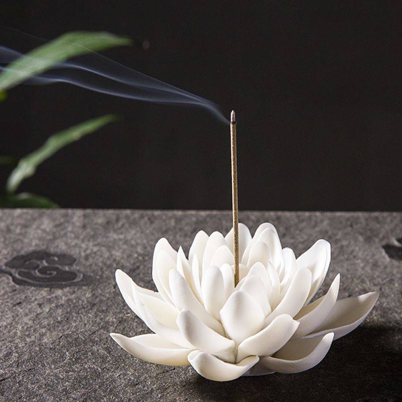 White Lotus Incense Holder