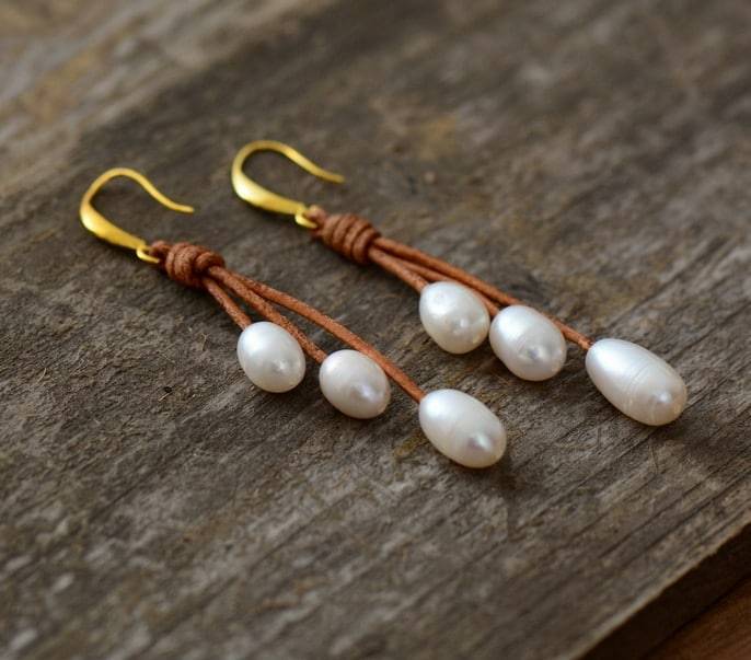 Natural Pearls Stone Earrings