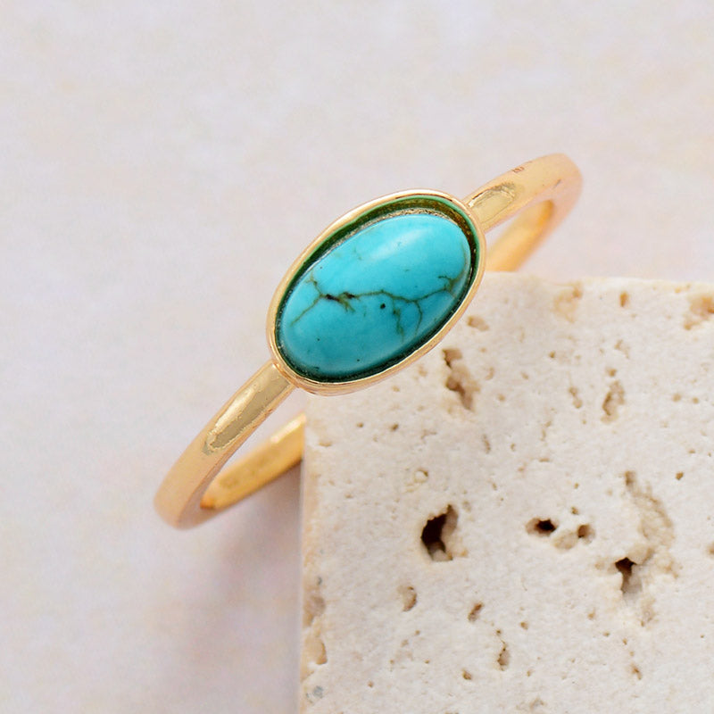 Adjustable Natural Stone Ring