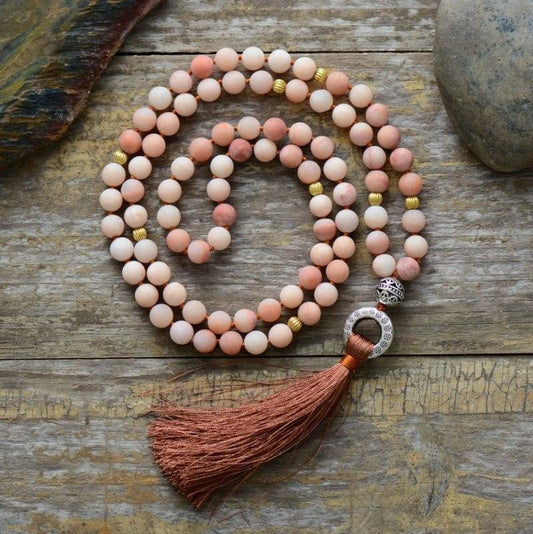 Rose Aventurine Mala Necklace