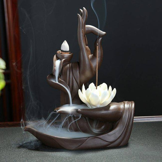Waterfall Incense Burner "Buddha's hand"