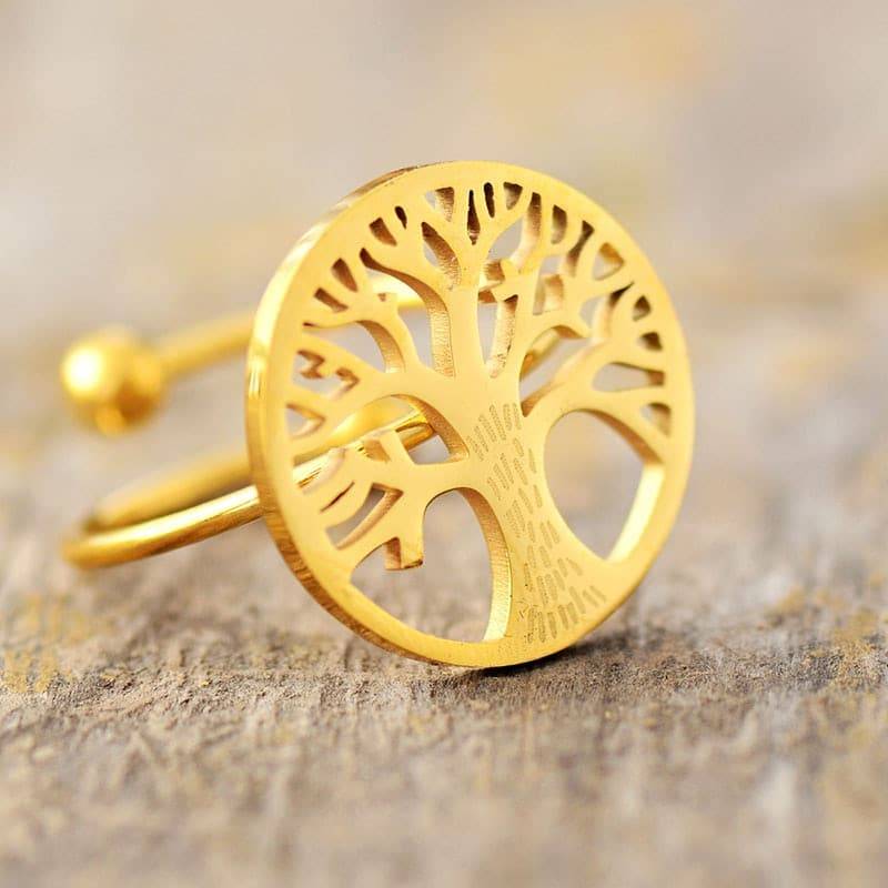 Golden Tree of Life Ring