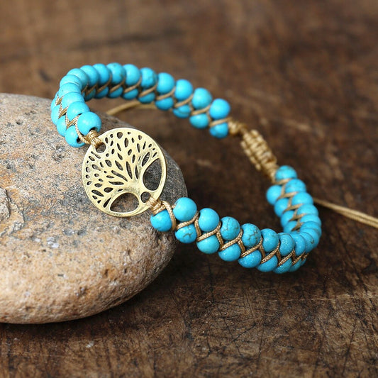 Turquoise Tree of Life Bracelet