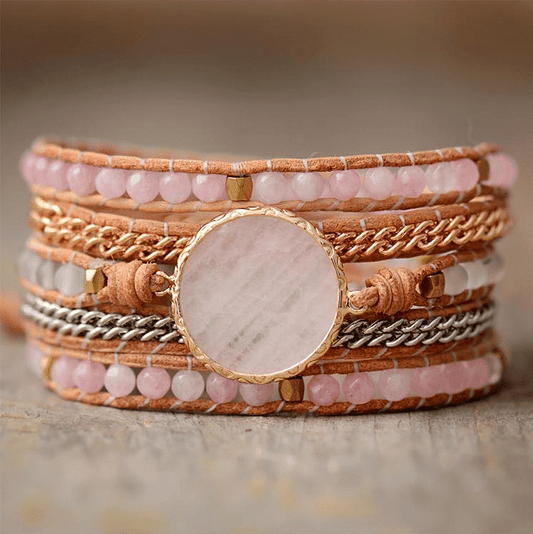 Rose Quartz Infinity Bracelet