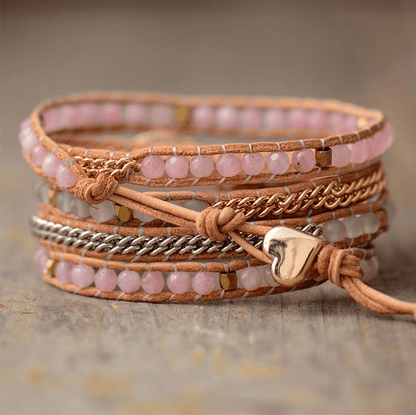 Rose Quartz Infinity Bracelet