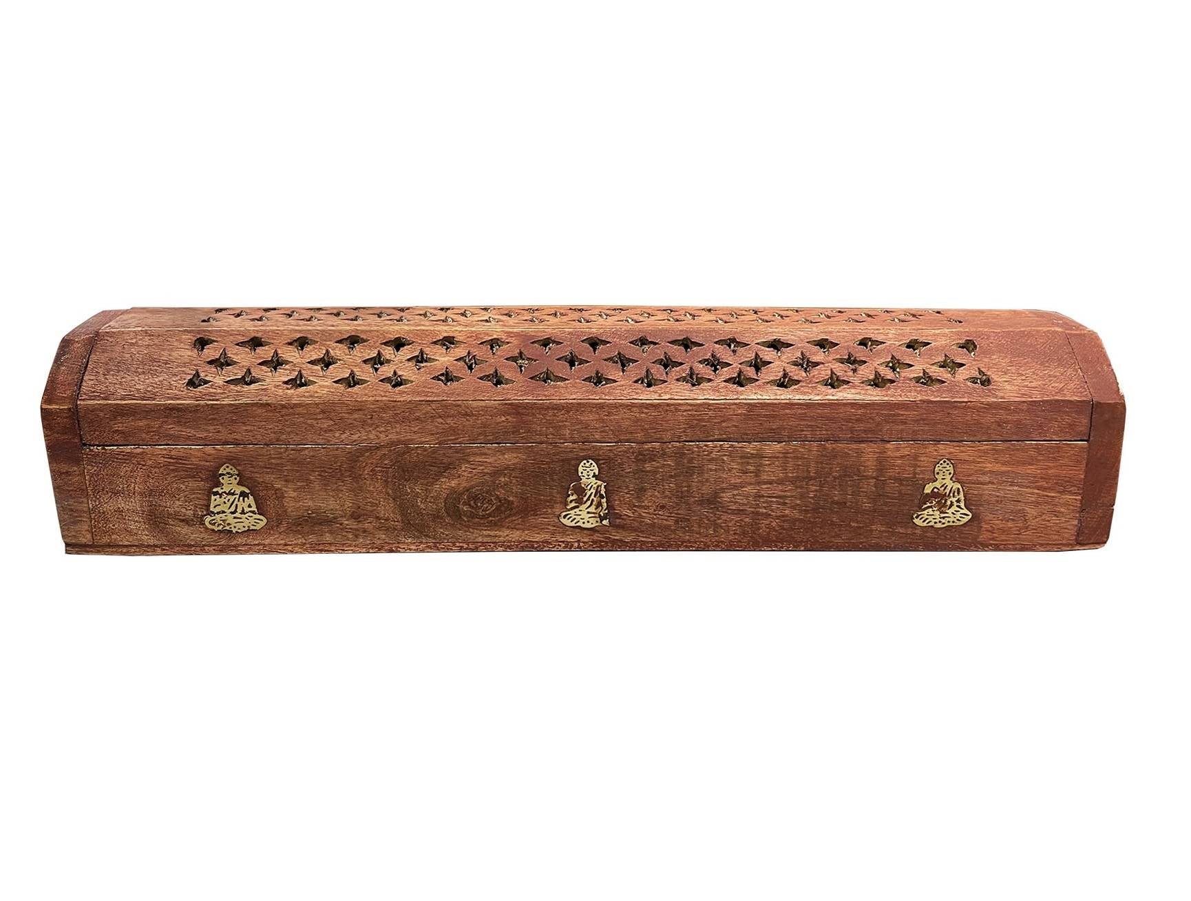 Wooden Buddha Incense Holder Box-Chakras Boutique