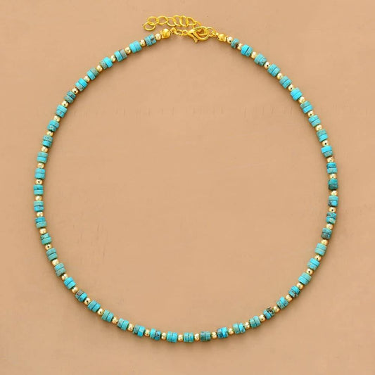 Turquoise Stone Choker Necklace