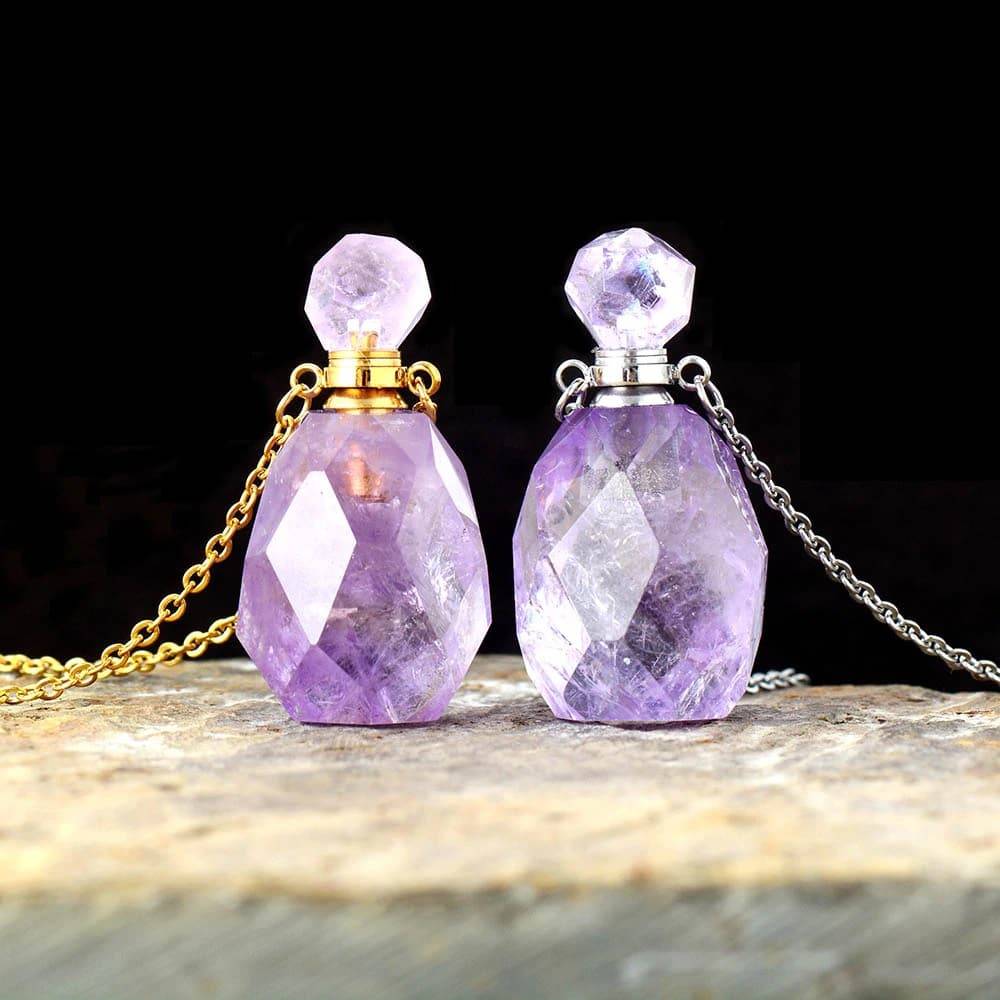 Amethyst Essential Oil Diffuser Necklace