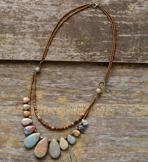 Agate and Jasper Necklace