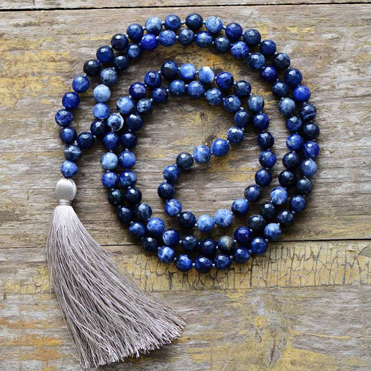 Sodalite Meditation Mala Necklace