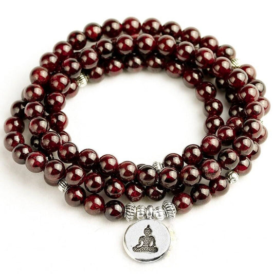 Garnet Mala Bracelet