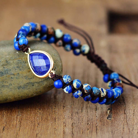 Woven Lapis Lazuli Bracelet