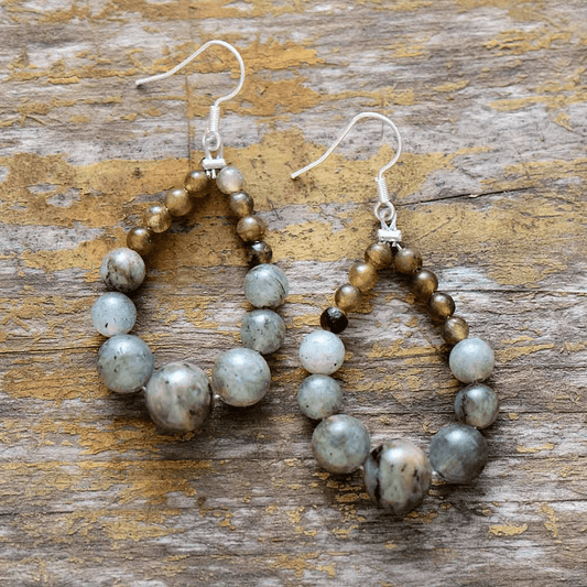 Labradorite Teardrop Earrings