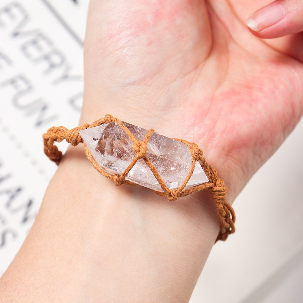 Crystal Quartz Bead Bracelet