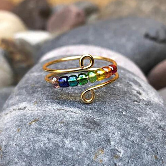 Rainbow Pearl Ring