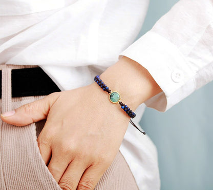 Lapis Lazuli Beaded Bracelet