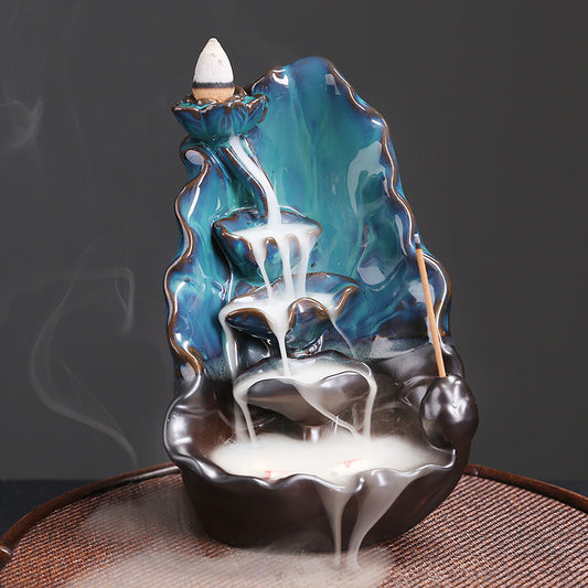 Ceramic Fountain Incense Burner