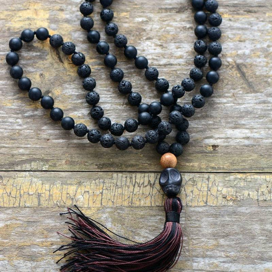 Lava Stone Mala Necklace