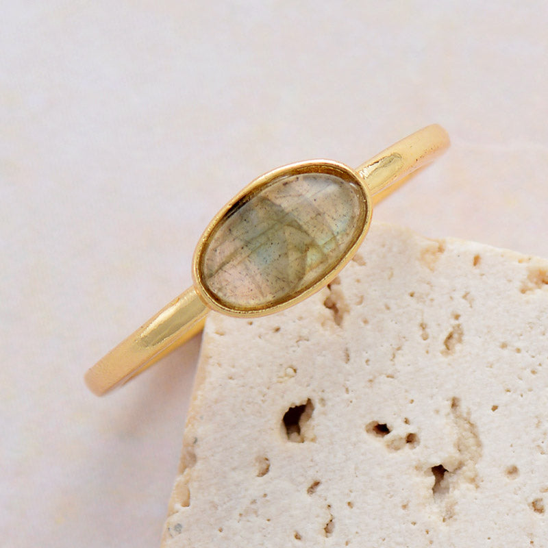 Adjustable Natural Stone Ring