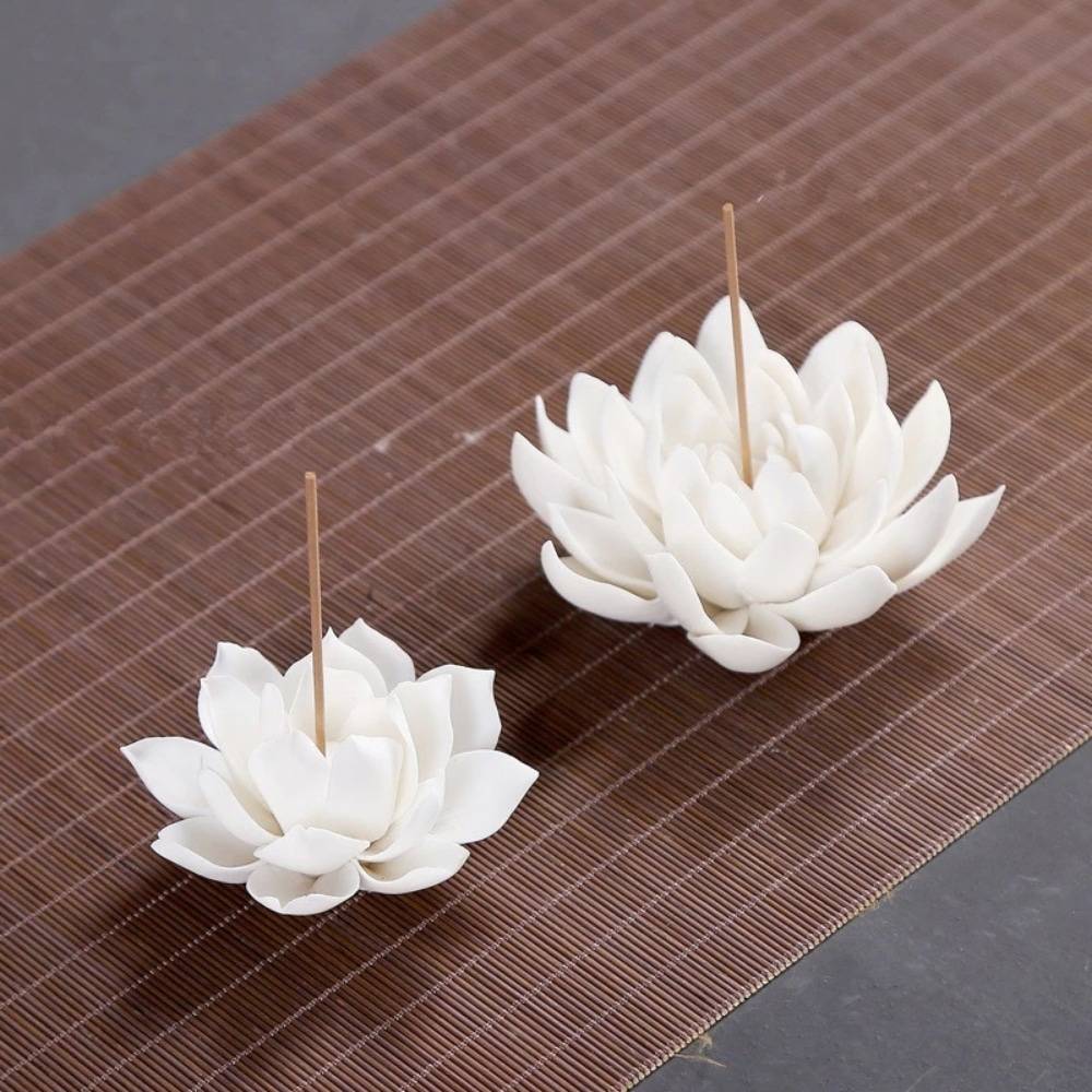 White Lotus Incense Holder